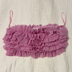 Zara Pink Ruffled Top
